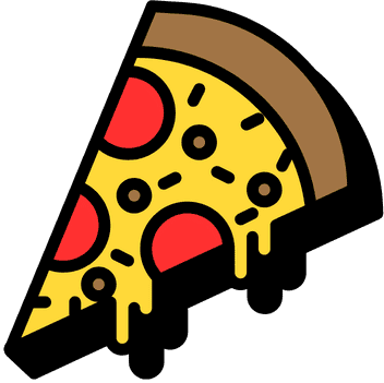 Pizza Icon from Four Slices Book Represents Making Decisions